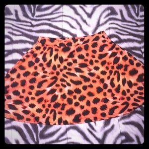 Cheetah Print Skater Skirt